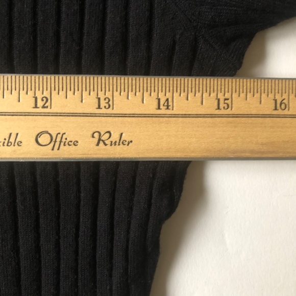 2 Black Ribbed Turtleneck Sweaters by INC - Picture 5 of 5